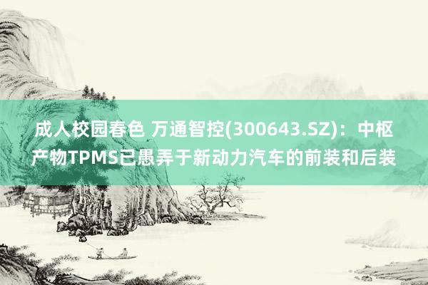 成人校园春色 万通智控(300643.SZ)：中枢产物TPMS已愚弄于新动力汽车的前装和后装