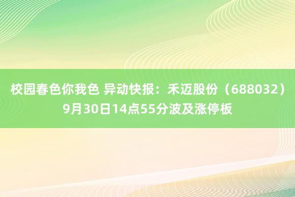 校园春色你我色 异动快报：禾迈股份（688032）9月30日14点55分波及涨停板