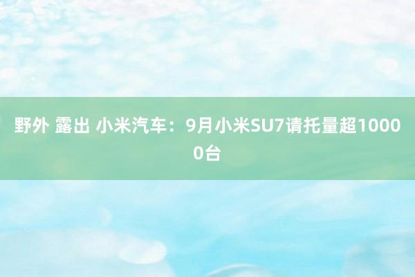 野外 露出 小米汽车：9月小米SU7请托量超10000台