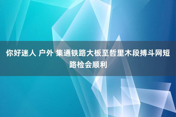 你好迷人 户外 集通铁路大板至哲里木段搏斗网短路检会顺利