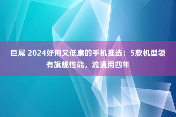 巨屌 2024好用又低廉的手机推选：5款机型领有旗舰性能，流通用四年