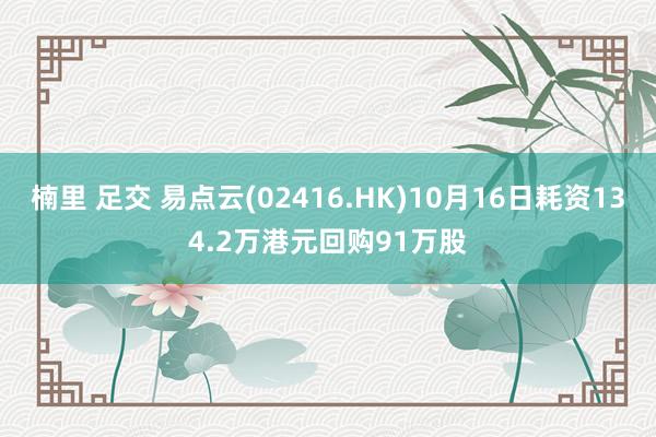 楠里 足交 易点云(02416.HK)10月16日耗资134.2万港元回购91万股