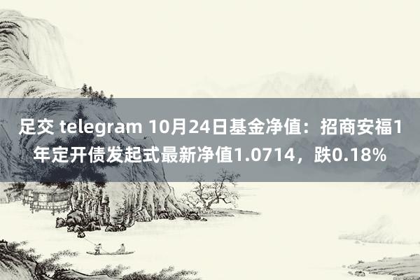 足交 telegram 10月24日基金净值：招商安福1年定开债发起式最新净值1.0714，跌0.18%