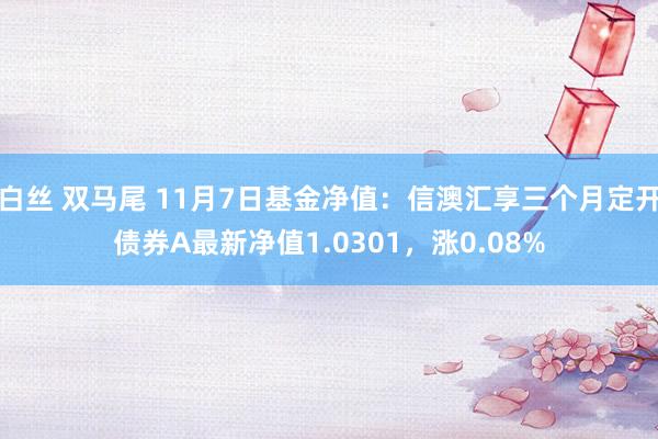 白丝 双马尾 11月7日基金净值：信澳汇享三个月定开债券A最新净值1.0301，涨0.08%