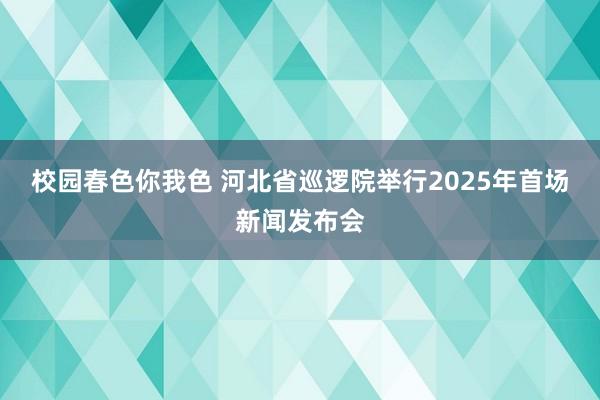 校园春色你我色 河北省巡逻院举行2025年首场新闻发布会