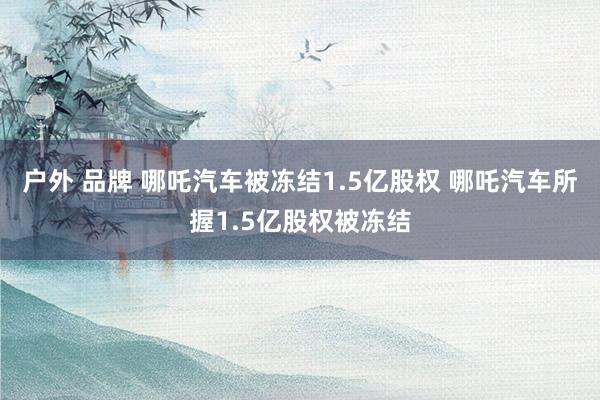 户外 品牌 哪吒汽车被冻结1.5亿股权 哪吒汽车所握1.5亿股权被冻结