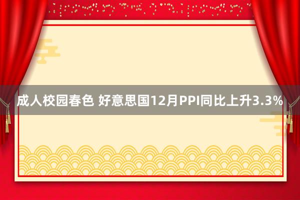 成人校园春色 好意思国12月PPI同比上升3.3%