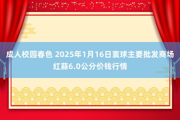 成人校园春色 2025年1月16日寰球主要批发商场红蒜6.0公分价钱行情