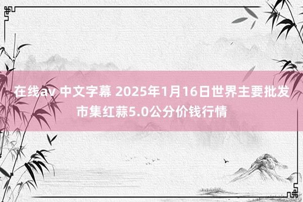 在线av 中文字幕 2025年1月16日世界主要批发市集红蒜5.0公分价钱行情